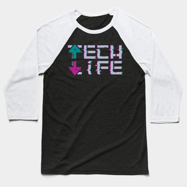 high tech low life Baseball T-Shirt by NeonPulse